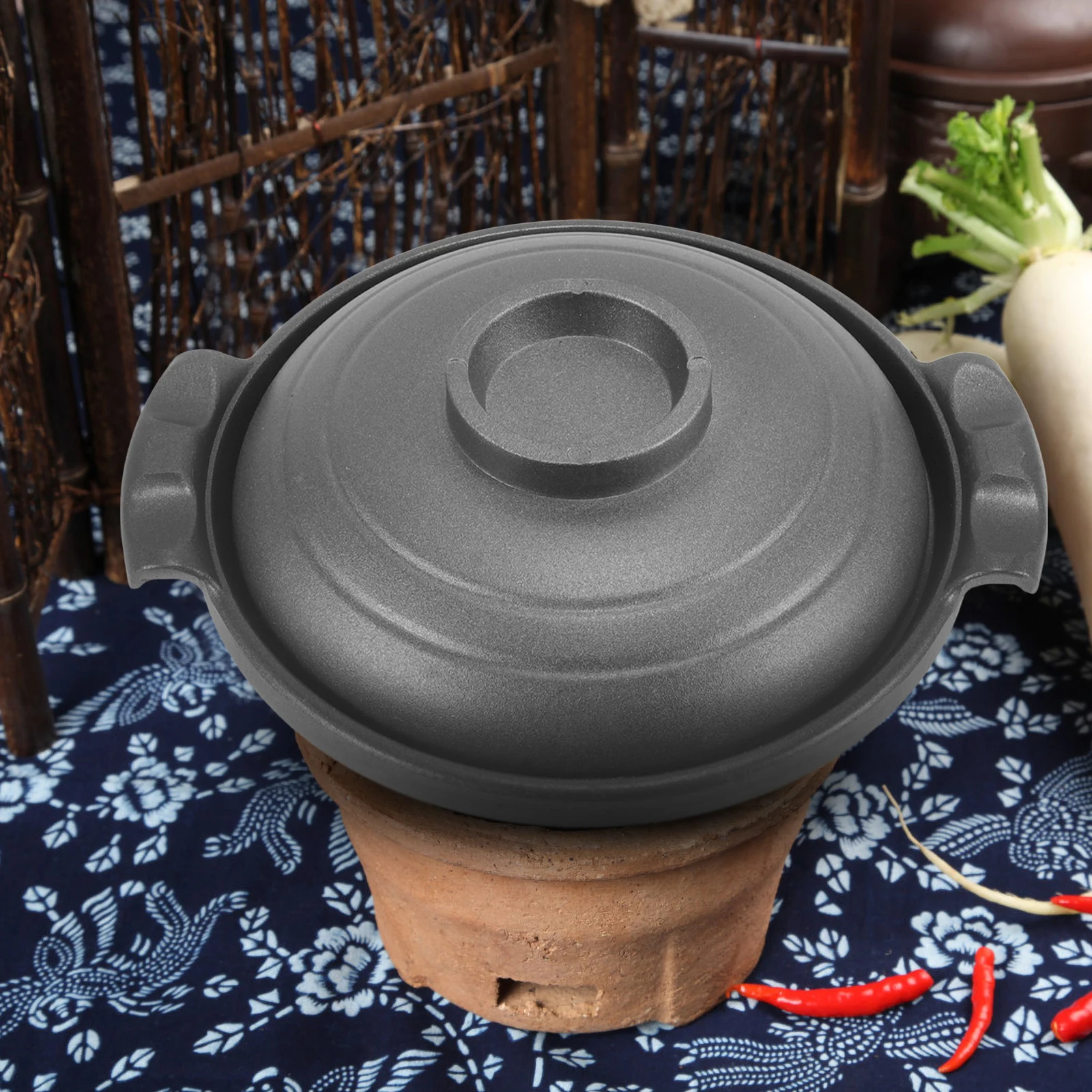 

Керамическая крышка для запеканки, практичная для супа, каши, тушения курицы, тушения, домашнего ресторана, двойные ручки