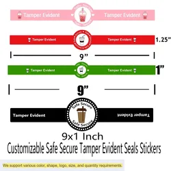 ビジネスコーヒーストア用の安全な改ざん防止ステッカー、鮮度ラベルに適しています、食品配達安全ステッカー、カスタマイズ