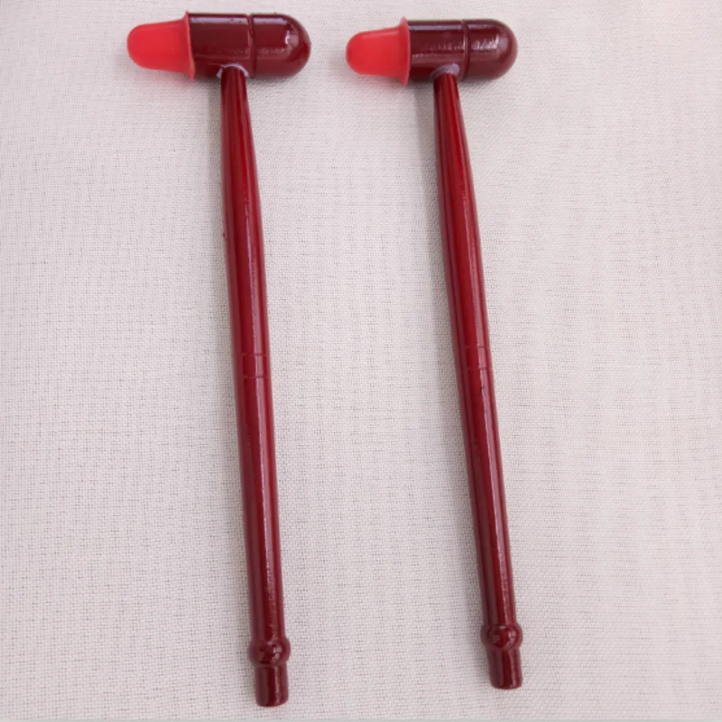 2pcs 32cm Wooden massage hammer red wood foot bottom tapping fitness hammer back tapping meridian hammering small hammer beater