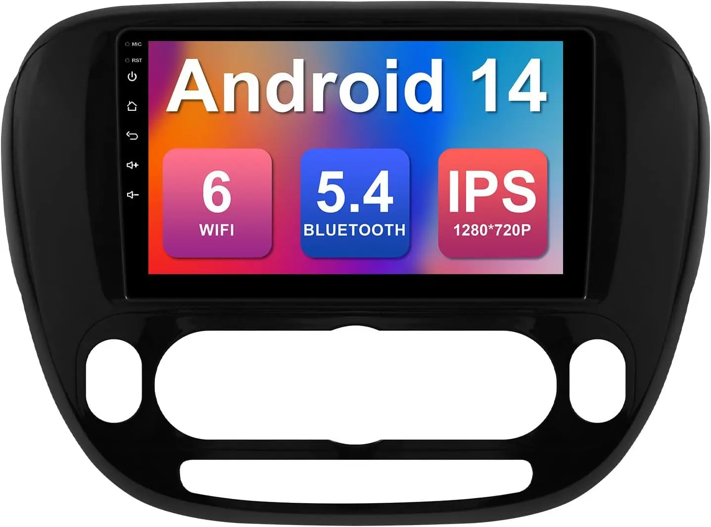 

2 + 64 ГБ 9 футов Android 14 Автомобильная стереосистема для Kia Soul 2014-2019 с Wi-Fi 6, CarPlay, Android Auto, резервная камера, GPS, Bluetooth 5.4