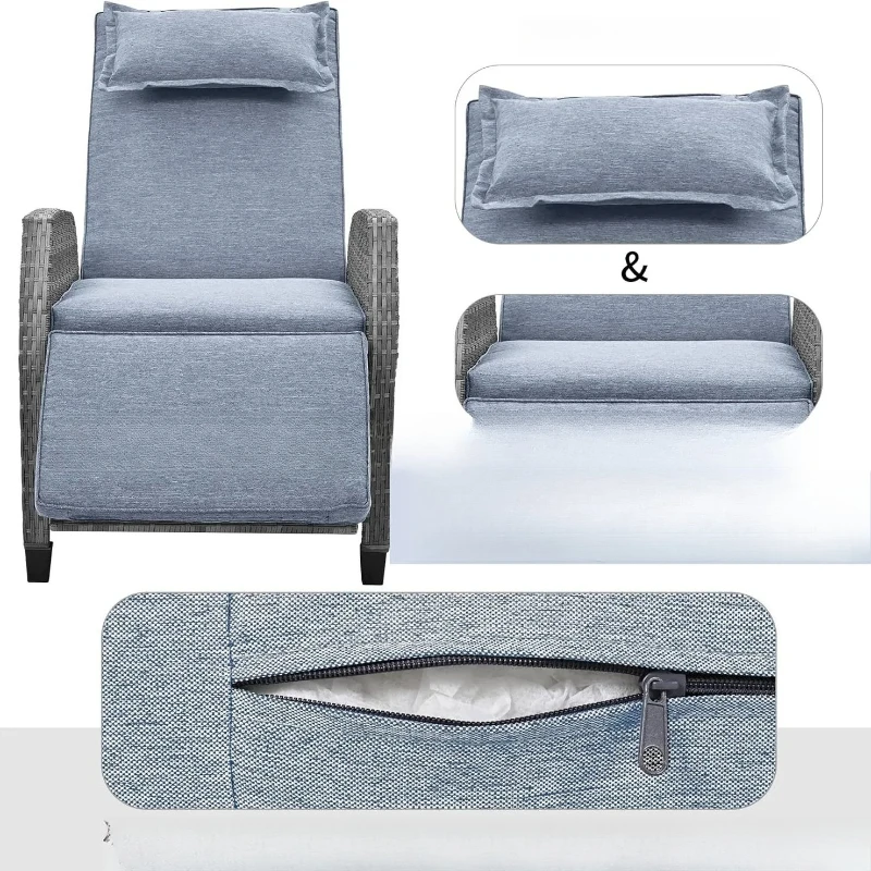 

Garden terrace bar restaurant balcony disassembly and assembly liftable air rod rattan three - piece set chair