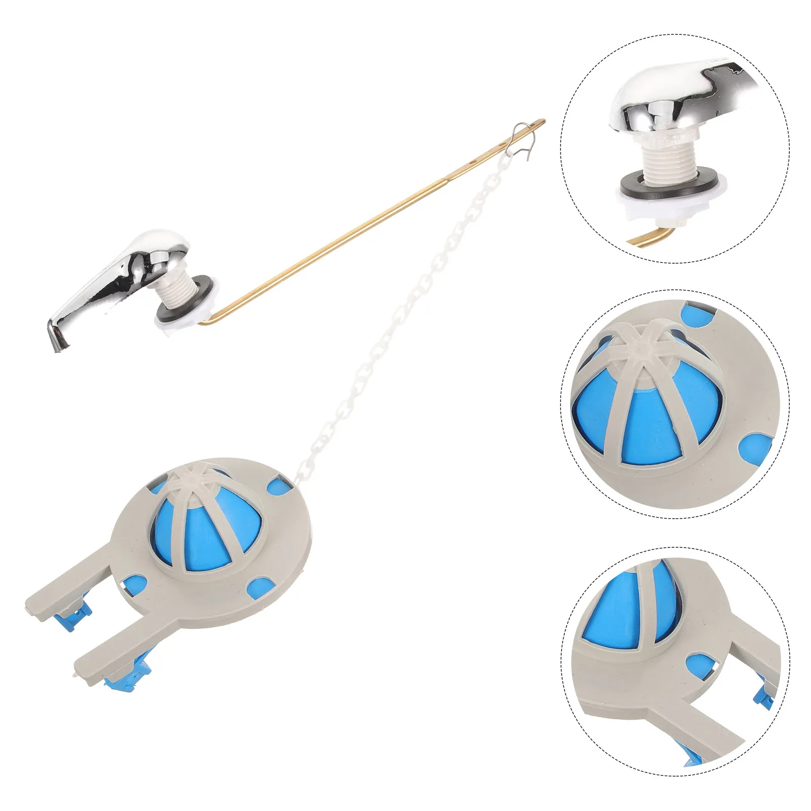 

Toilet Wrench Flapper Chain Replacement Parts Repair Handle Assembly Tank Kit Plastic Flush Lever Seal Universal Mixed Color