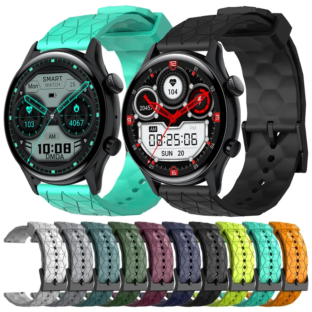 20 22mm Rubber Watch Strap for COLMI P71 M42 Sports Wristband C81/C61/V70/V68/P68/P73/P28 Plus/I31 Silicone Bracelet Accessories