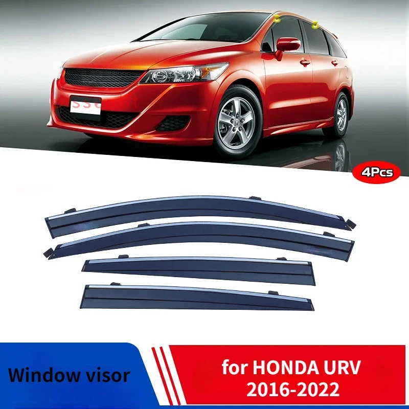 For HONDA STREAM 2000-2021 Accessories DOOR VISOR Chrome Window Trim Visors Rain Guard Door Visor Vent Shades Ventvisor