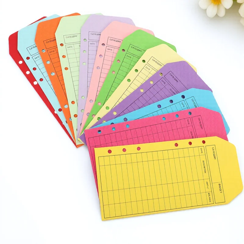 

12 Pcs Colorful Kraft Paper Envelope Cash Stuffing Supplies Budgeting Tools Blinder Envelops Expense Envolope