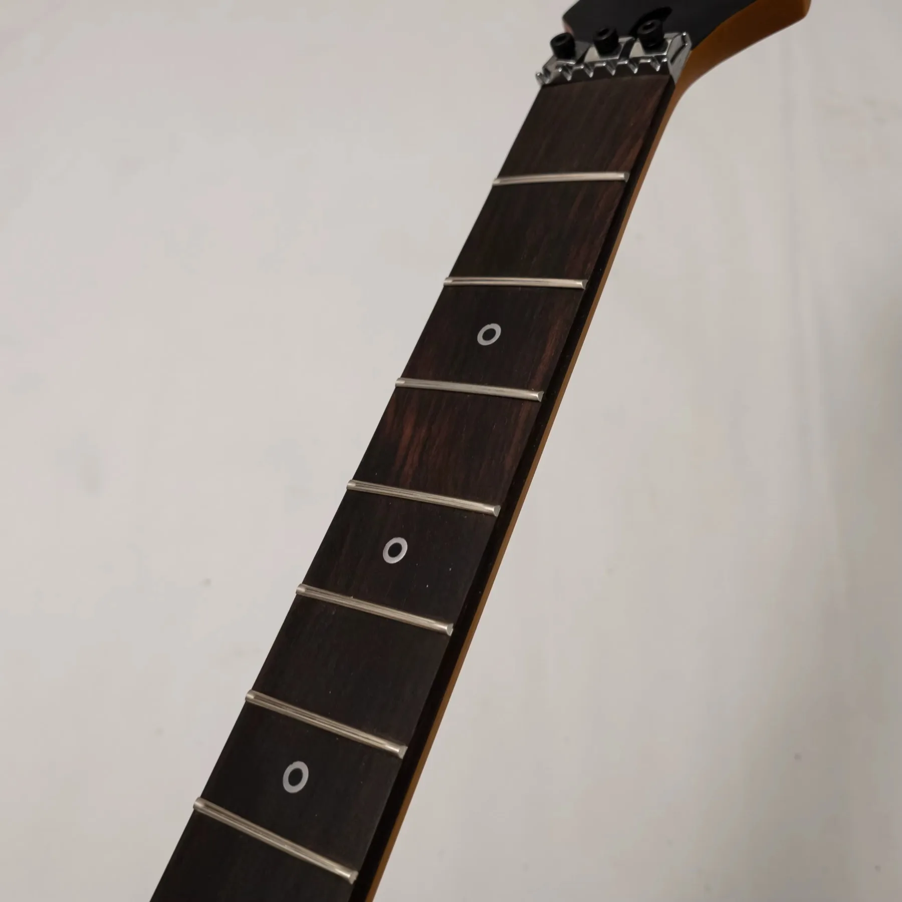 24 Fret Guitar Neck Maple Wood Rosewood Fingerboard Matte Finish Locking Nut Stainless Frets Bone Nut