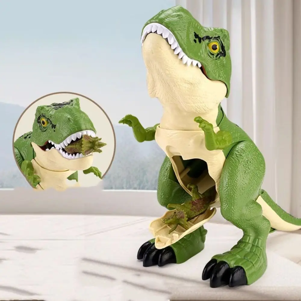 

Plastic Large Swallowing Dinosaur Toy Joints Movable Wagging Tail Jurassic Boy Animal Model Sound Tyrannosaurus Rex