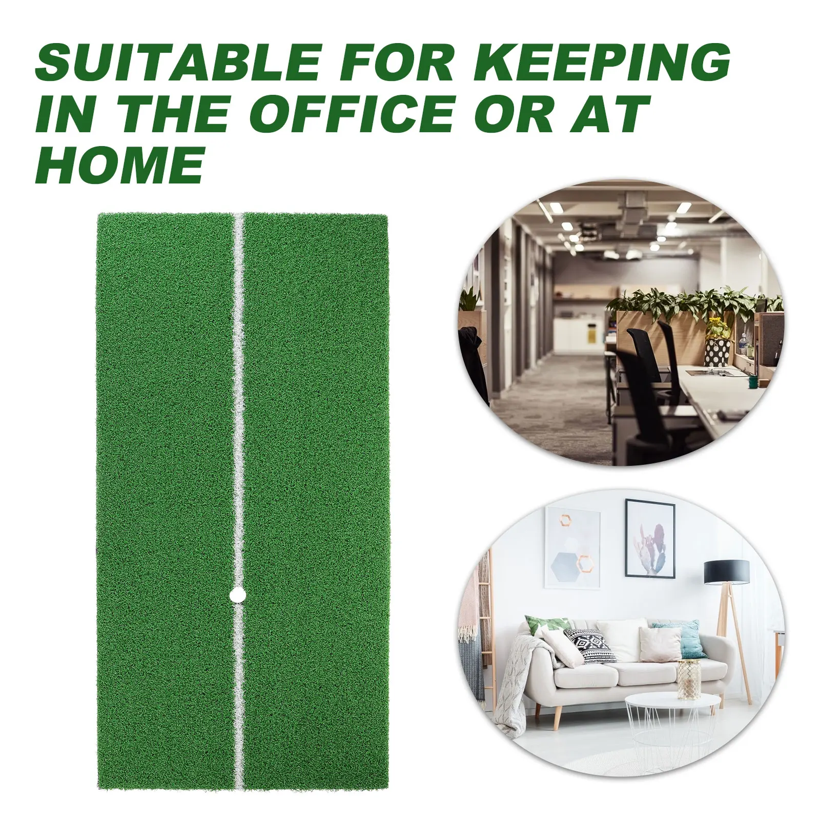 

Golf Mat Hitting Pad Swing Training Green Cushions Swinging Practice Indoor Gold