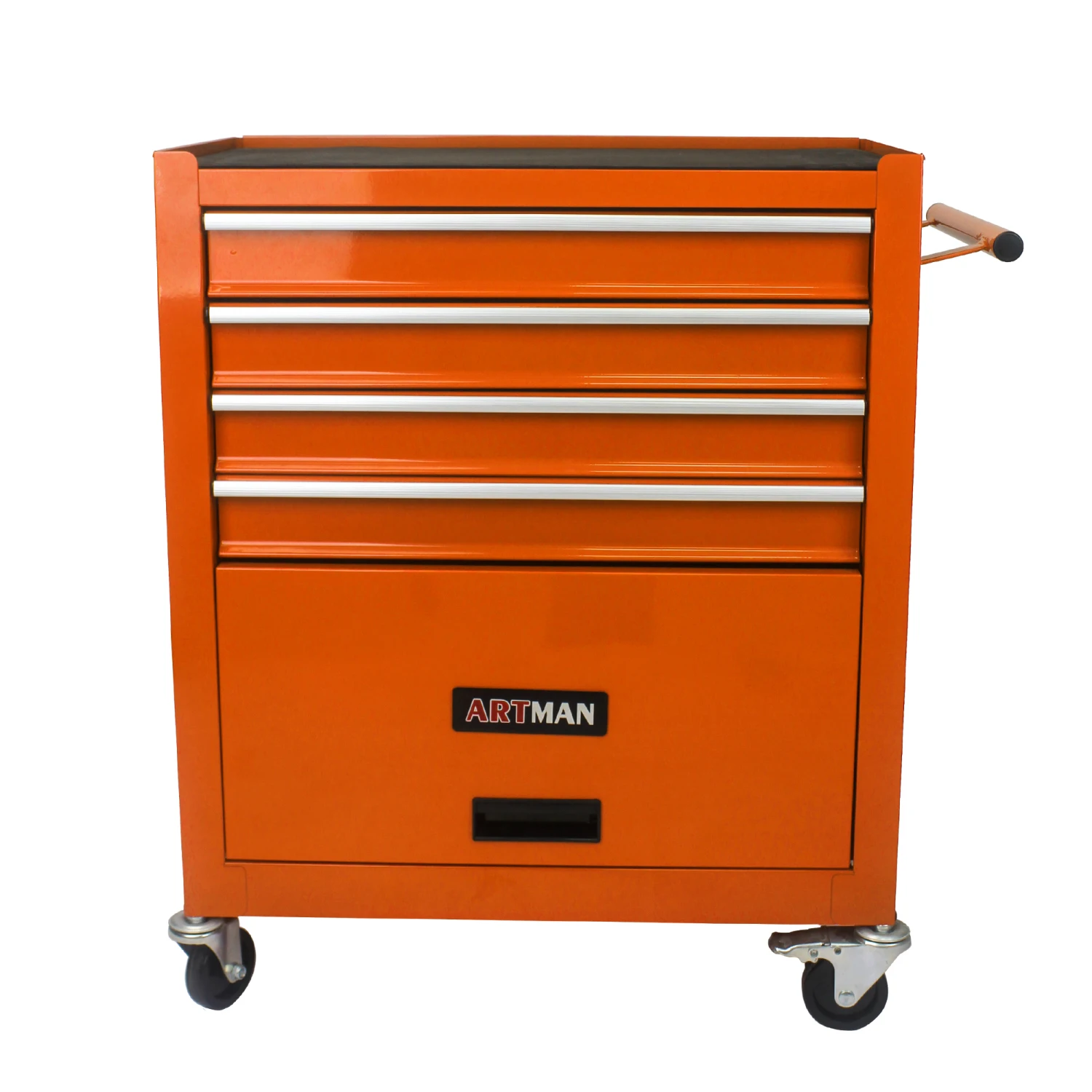 4 Drawer Tool Cart with Wheels - Orange - Multifunctional Storage Cart