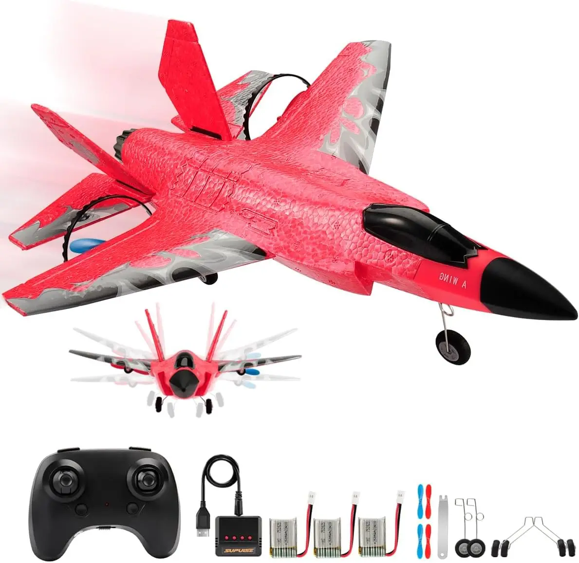 F35 RC Segelflugzeug 2,4G 2CH RC Flugzeug mit Beleuchtung EPP Schaum Handwurf-Flugzeug Outdoor RC Flugzeug Spielzeug Kindergeschenke
