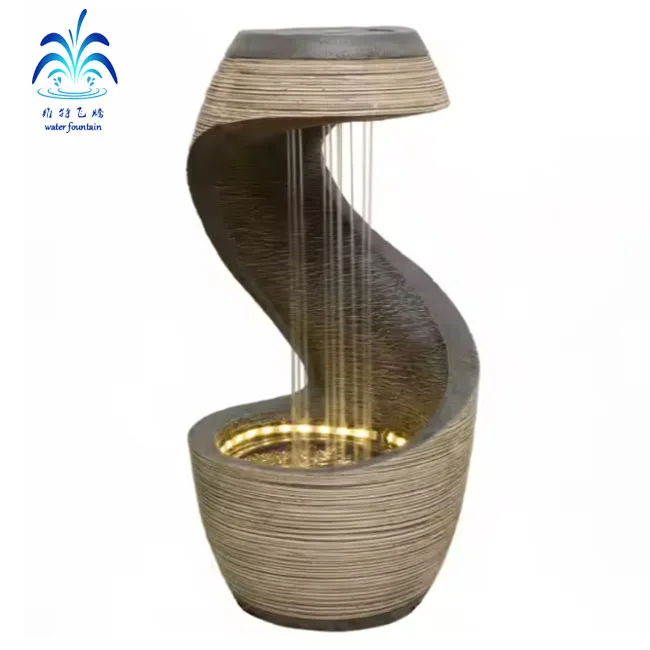 Fuente de agua de resina para interiores y exteriores, decorativa, de pared, para jardín y hogar.
