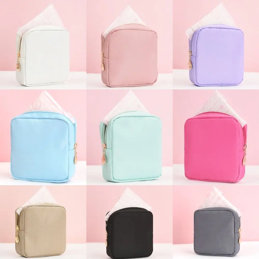 Fashion Pattern Sanitary Pad Bags Reusable Napkin Storage Organizer Women Pad Pouch Bags Portable Makeup Bags Coin Package