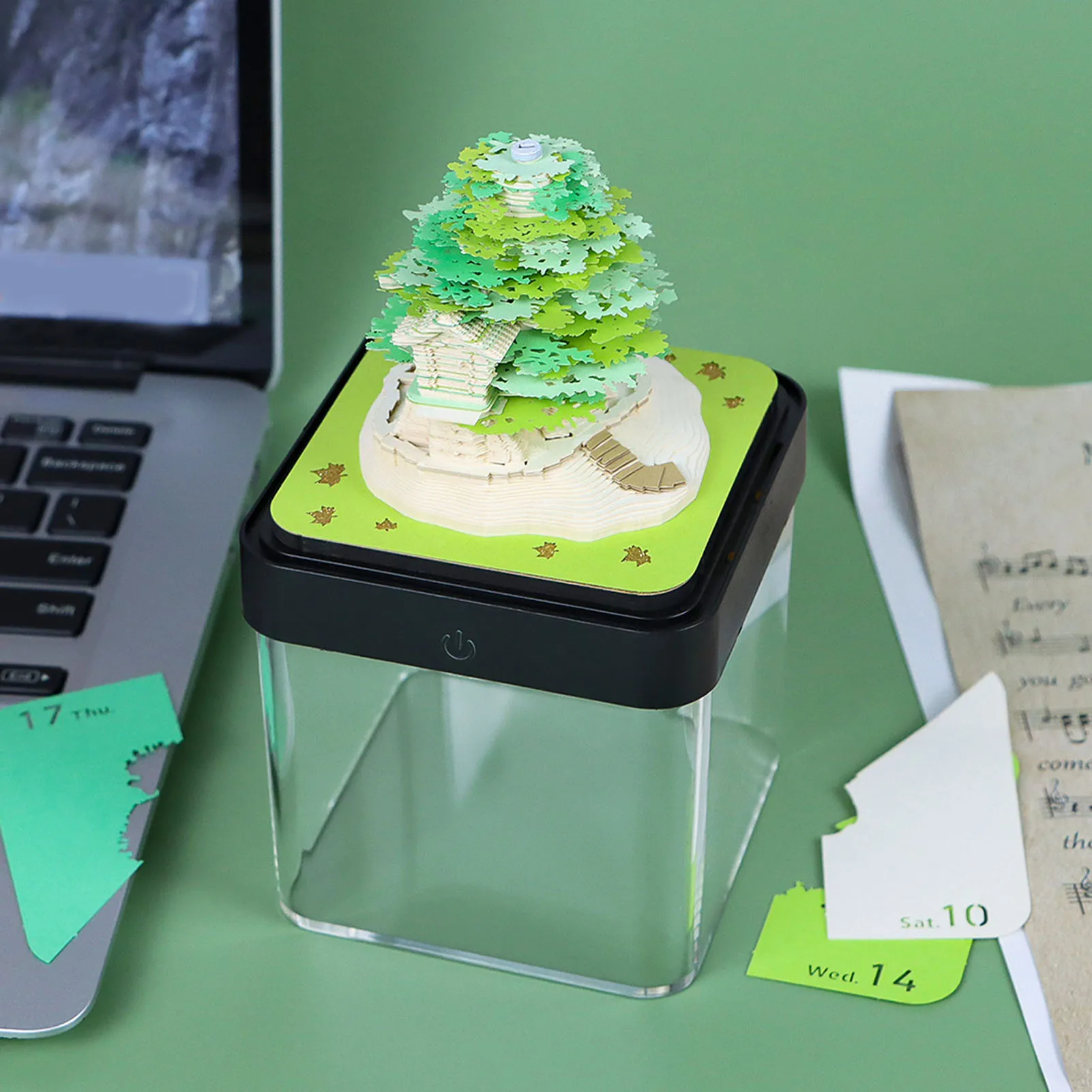 3D Memo Pad Tree House 2026 Desk Calendar Paper Sculpture Notepad Notes for School Office Home