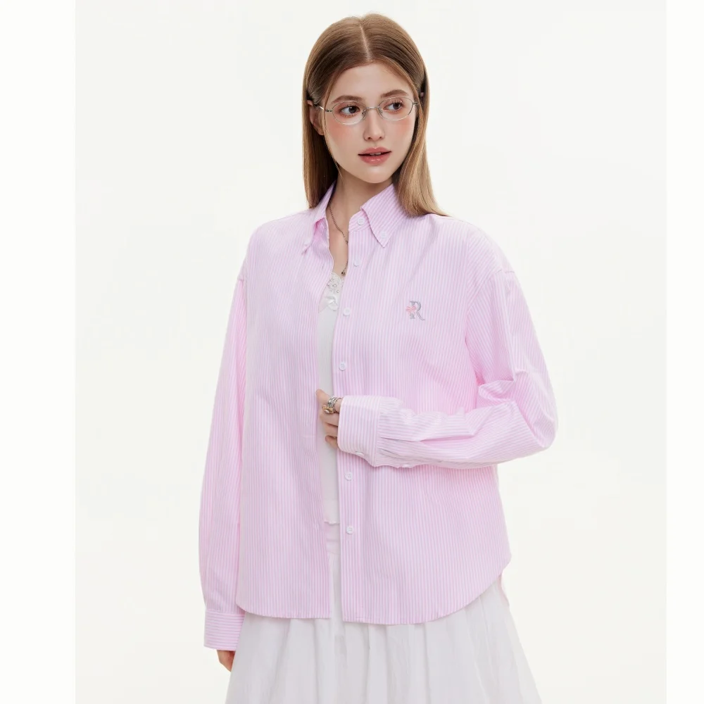 Women's Office Blouse 2025 Women's Fitted Striped Shirt Long Sleeve Tops Designer Luxury Brand Blouse for Woman Shirts Female