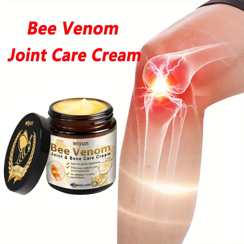60 g Bienengif-Gelenkpflegecreme lindert effektiv Gelenkknochenschmerzen, entspannt die gängige Muskeln, Massagecreme, stellt die sportliche Fähigkeiten wieder her