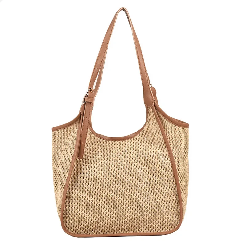 Bolso de hombro bohemio con diseño hueco para mujer, bolso de mano de gran capacidad con hebilla magnética para axila, 2023