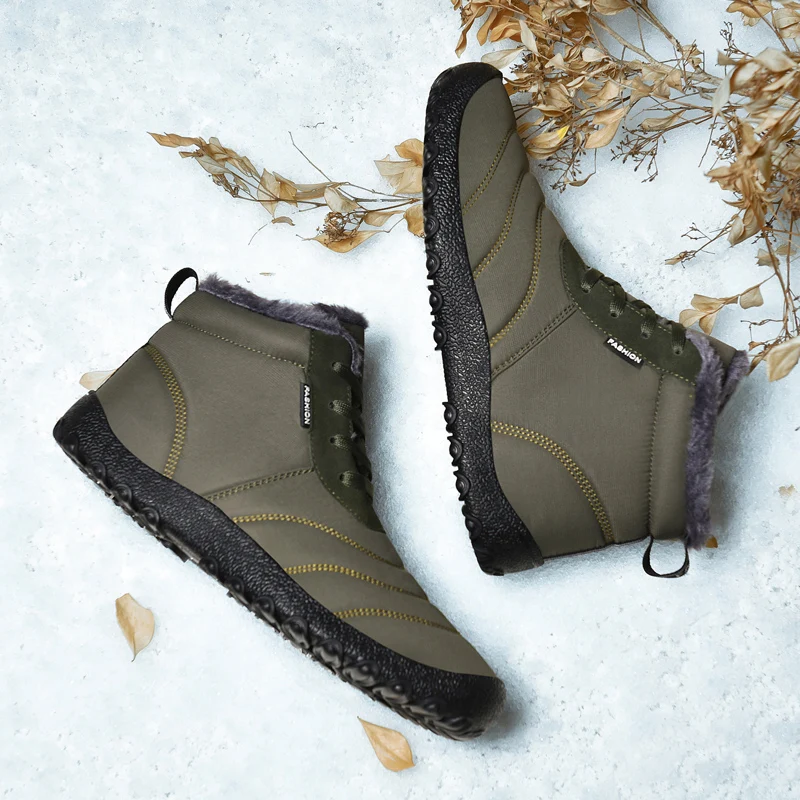 

Women's Winter Shoes with Warm Lining Snow Boots Luxury Brand Anti Slip Boots Casual Mid Top Boots Fashion Men's Platform Shoes