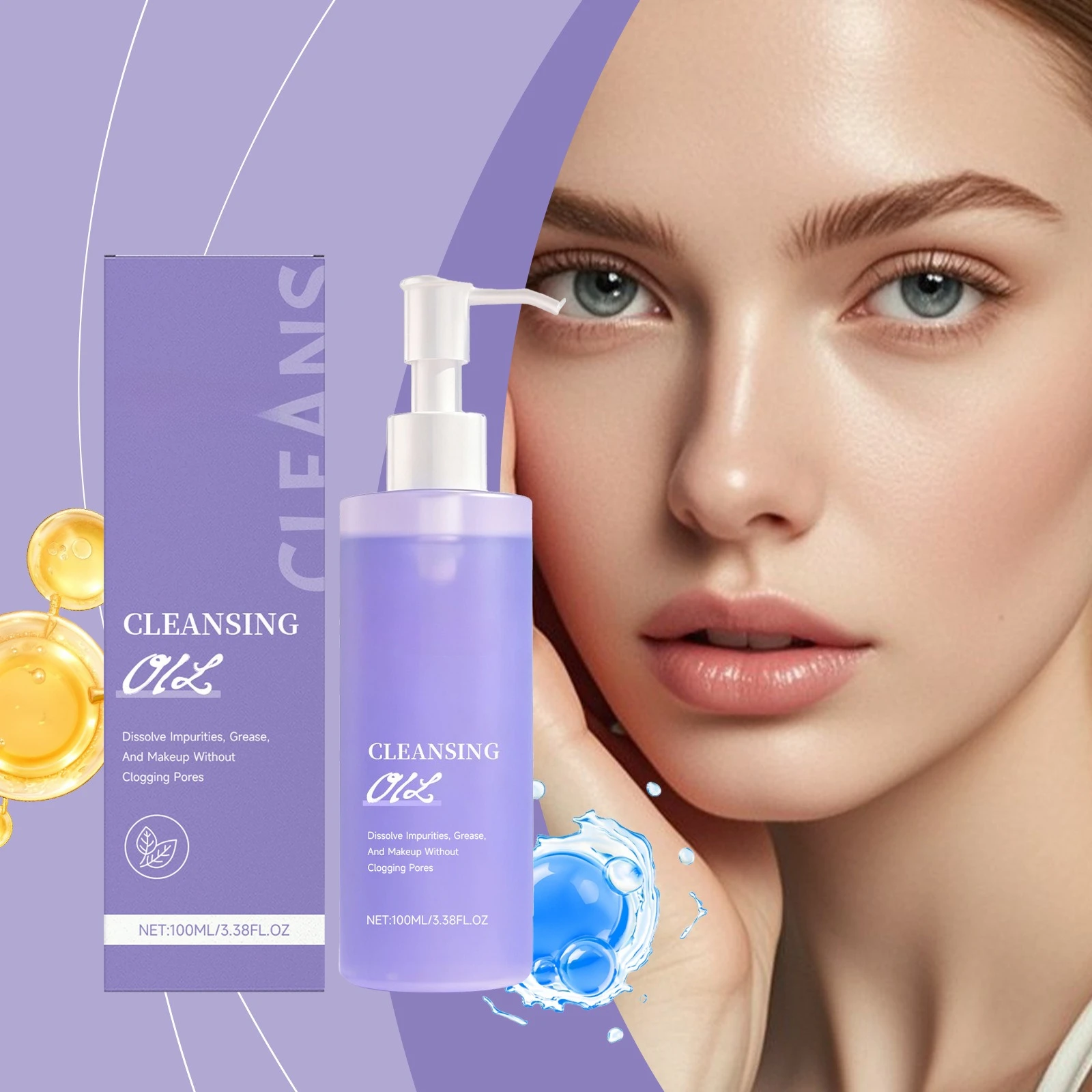 優しいメイク落としオイルリムーバー リップアイメイククレンジング 毛穴をリフレッシュする 鎮静効果のある 敏感肌用 非刺激性 フェイスクレンジングオイル
