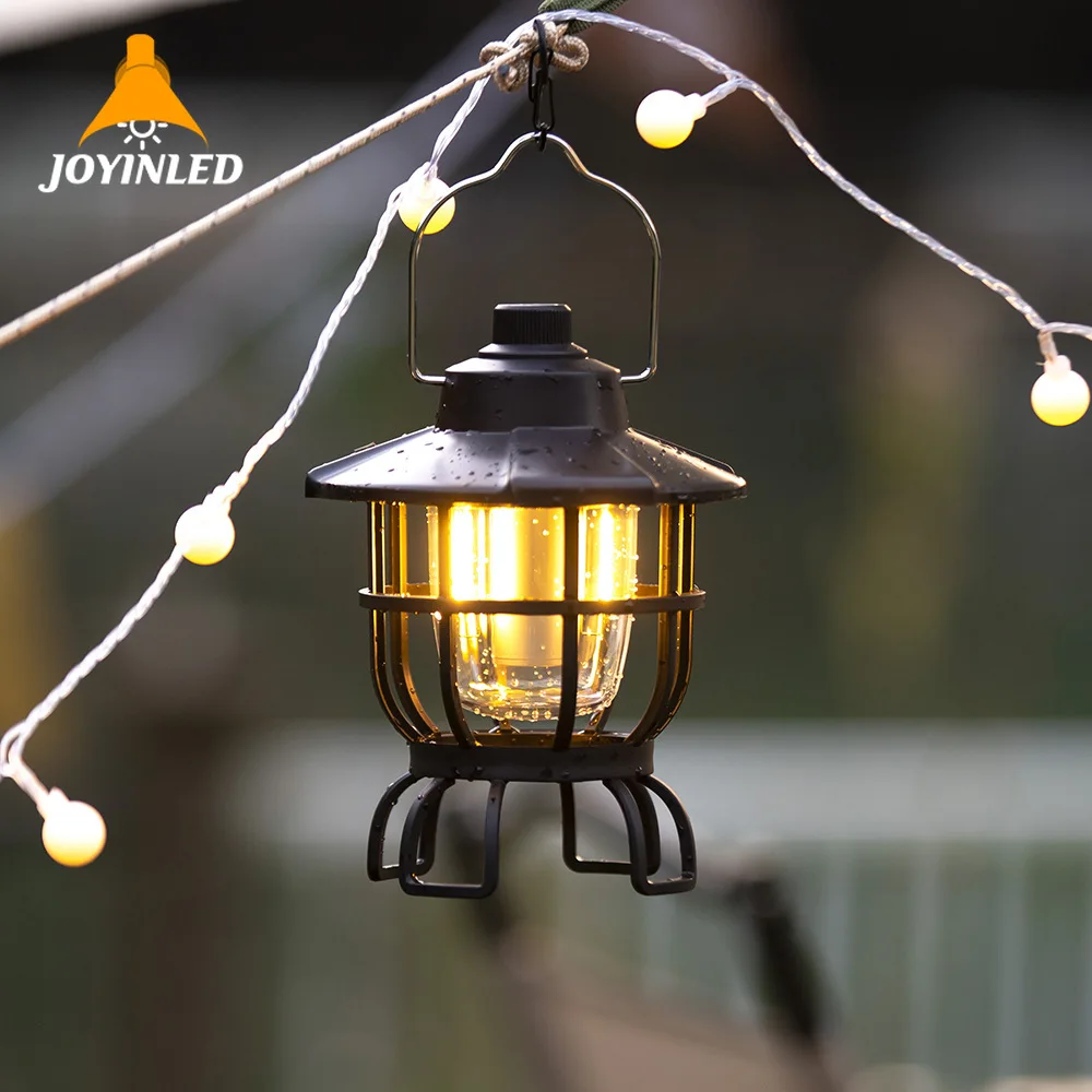 

Outdoor Waterproof Camping Light USB Rechargeable Portable Carrying Lamp Retro Party Chandelier Decoration Garden