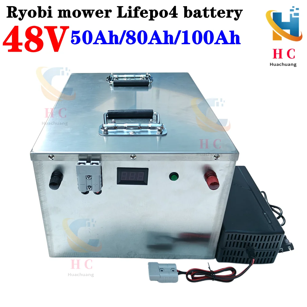 

48V 50AH 80Ah 100Ah Lifepo4 lithium battery pack for Ryobi RM480e RM300e ZT480ex 300MV Zero Turn riding mower