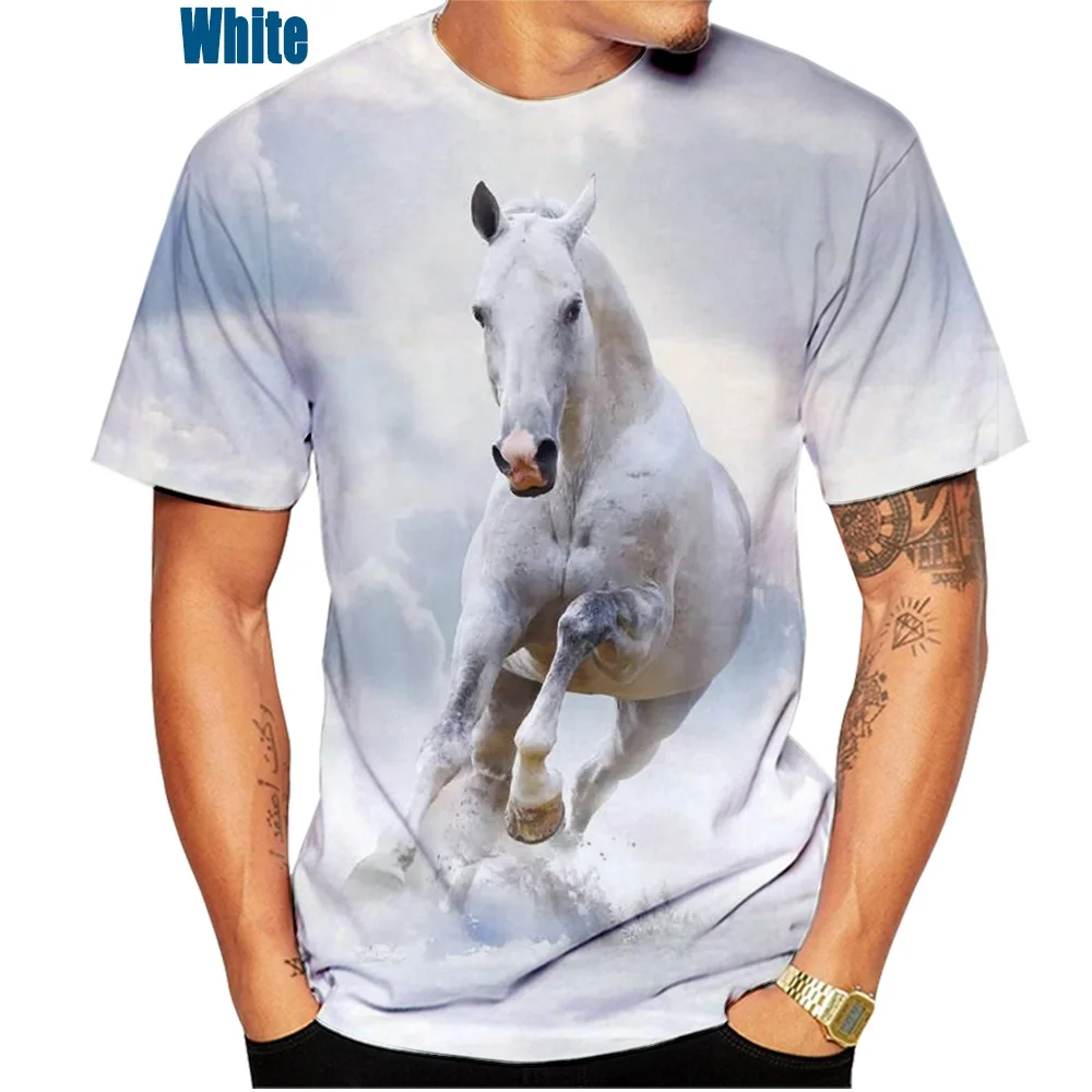 New Fashion Men Women 3d Tshirt Printied Animal Horse Creative Casual T Shirts for Men