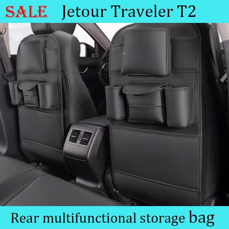 

Fit for JETOUR Traveler T2 2023+ Car Anti-kick Pad Modified Rear Seat Multi-functional Storage Bag Rear Seat Protective Pad