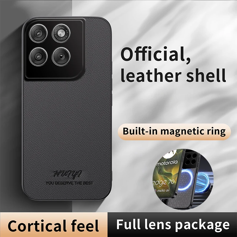 Business-Leder-Handyhülle für Motorola Moto Edge 70 Fusion Plus 60S Pro 50 Ultra Neo G86 G85 G75 Magnetische Anti-Sturz-Hülle