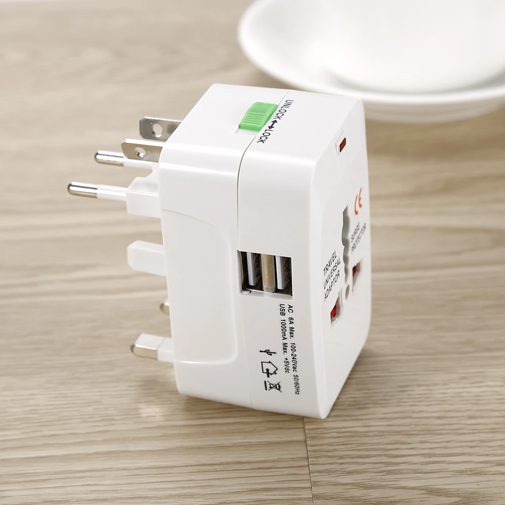 Universal Travel Plug Adapter 2 USB Port World Travel AC Power Charger Adapter AU US UK EU Converter Adapter USB Charger