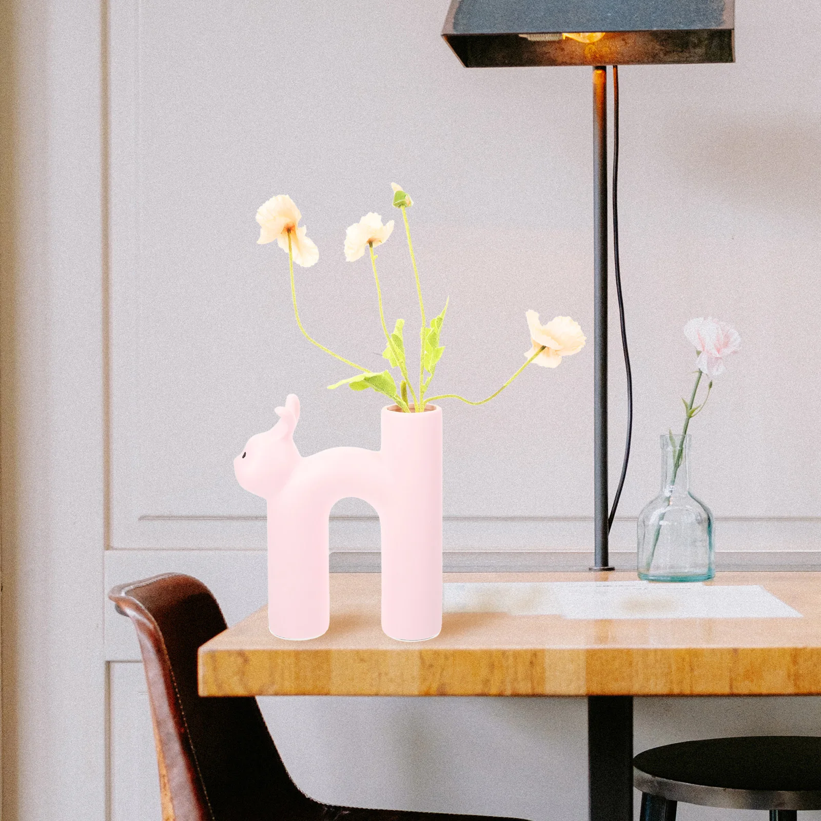 

Rabbit Ceramic Vase Minimalist Style Decorative Flowerpot for Shelf Table Centerpiece Home Decoration Vase Modern Home Decor
