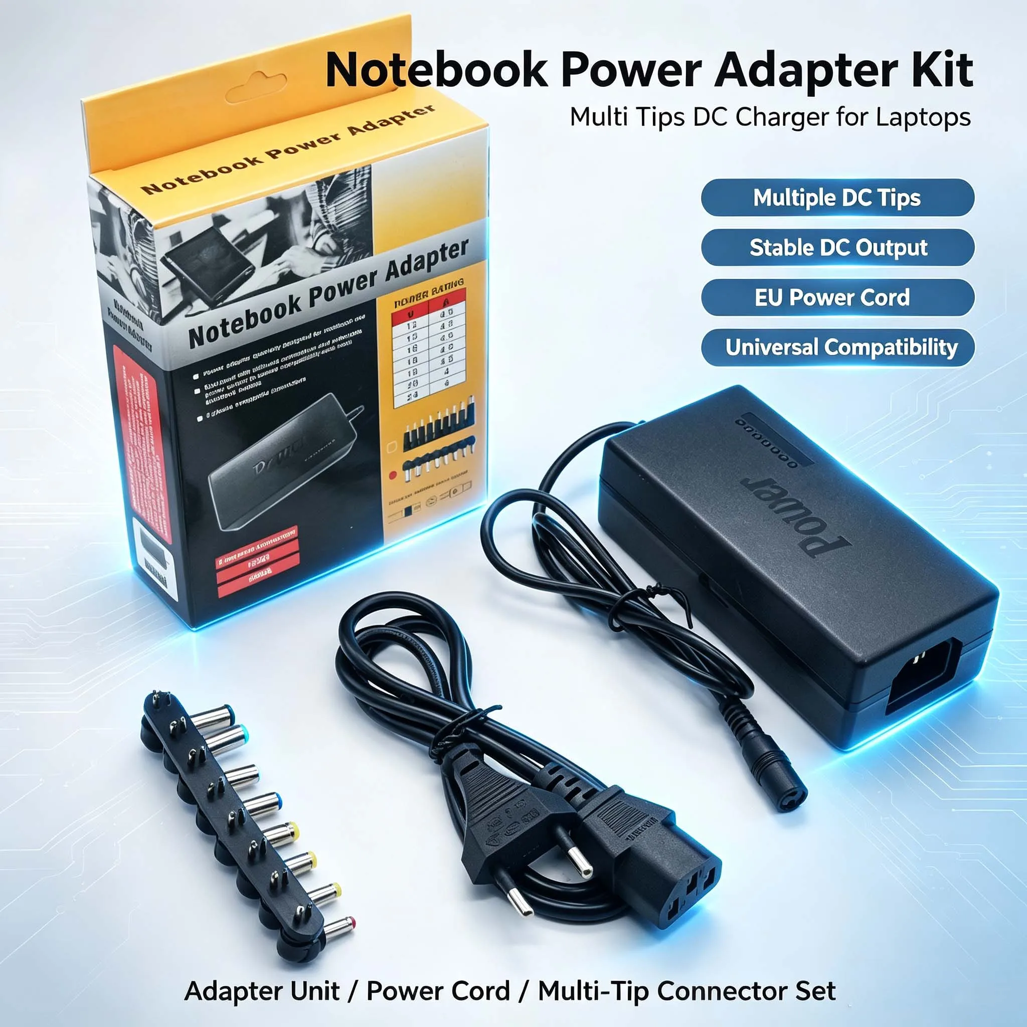 96W Universal PortableAC Laptop Power Adapter 12V 15V 16V 18V 19V 4.5A 20V 24VCharger For Dell Toshiba Hp Asus Acer Sony Lenovo
