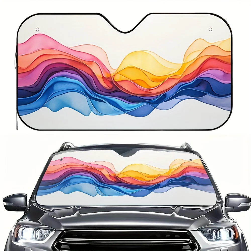 

1 шт., ретро волнистый автомобильный солнцезащитный козырек, высокая видимость, защита от солнца для такси, светоотражающая полоса, автомобильный аксессуар, универсальный Com