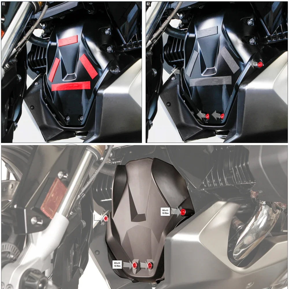 FOR BMW R1200GS R1250GS LC ADV R1200RT R1250RS R1250RT R 1200 GS Motorcycle Front Protector Engine Baffle Protection Cove