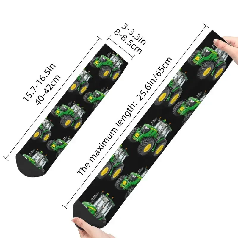 Unisex Hip Hop Happy Crew Socks, Homens e Mulheres, Masculino, Trator, Vestido, Antiderrapante, Divertimento, Corrida, Esporte