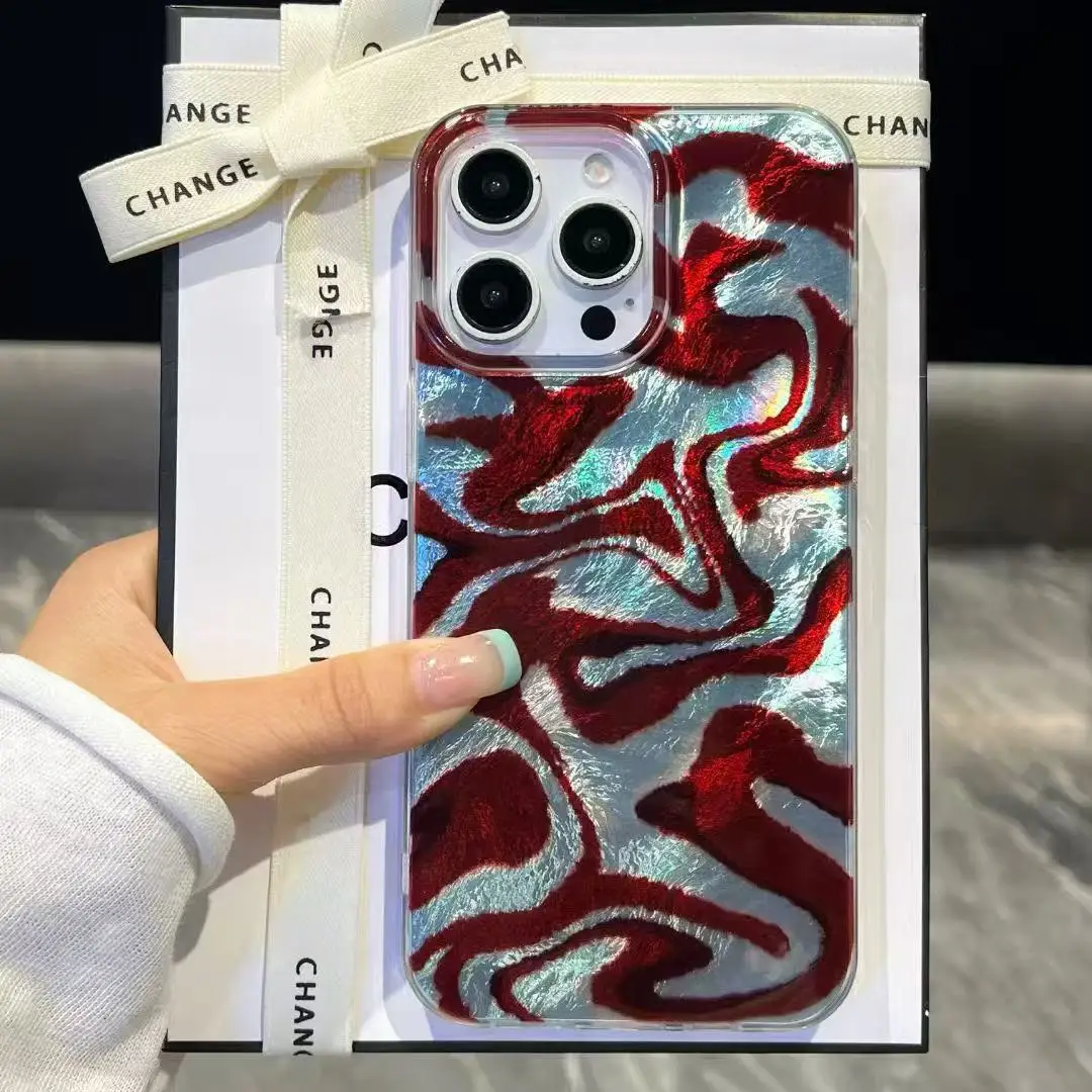 เคสโทรศัพท์หนังลายนูนหรูหราสำหรับ iPhone 15 14 13 12 PRO MAX กรอบสีทึบตัวหนังสือแฟชั่น