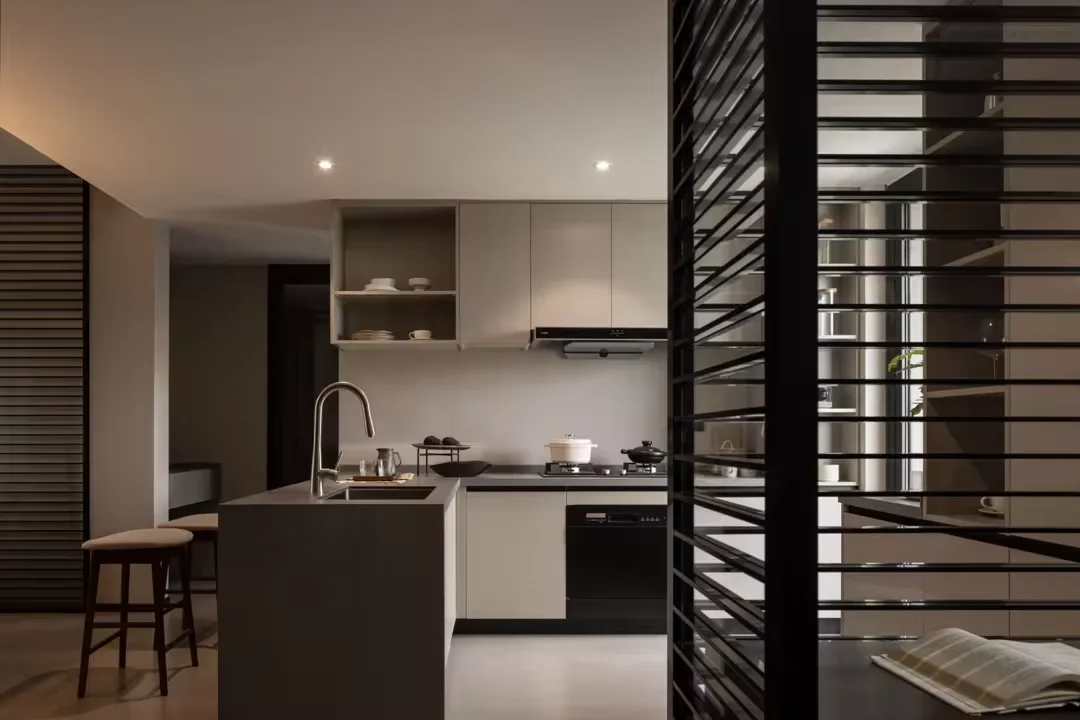 Sanhai Design d'interni Appartamento in stile conciso contemporaneo Piano per tutta la casa Piano principale di resa 3D Disegno di costruzione