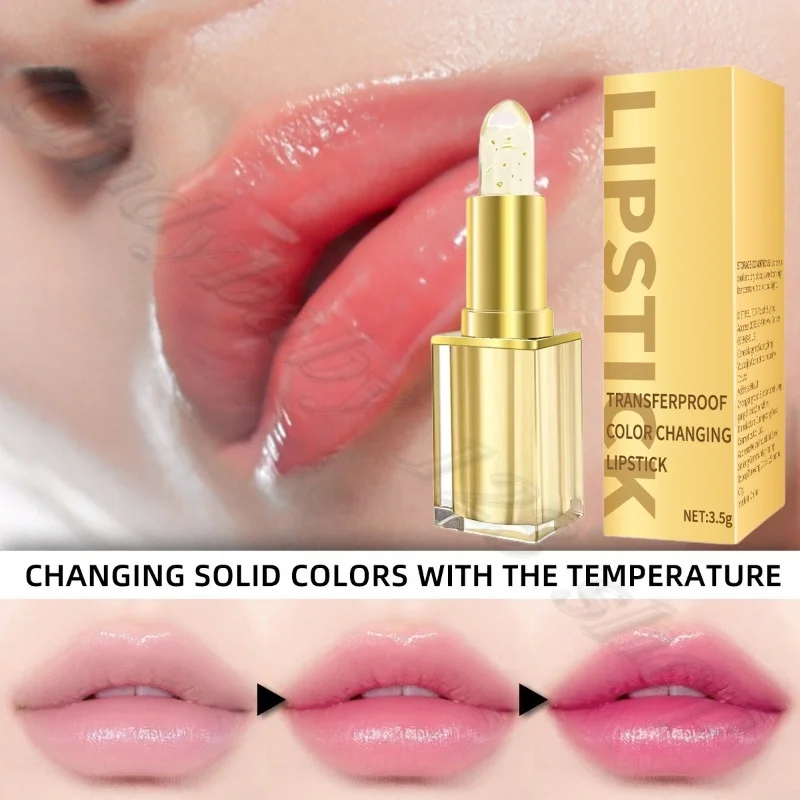 

BARVENA Anti-blooming Gold-plated Color-changing Lipstick Moisturizing and Moisturizing Lipstick