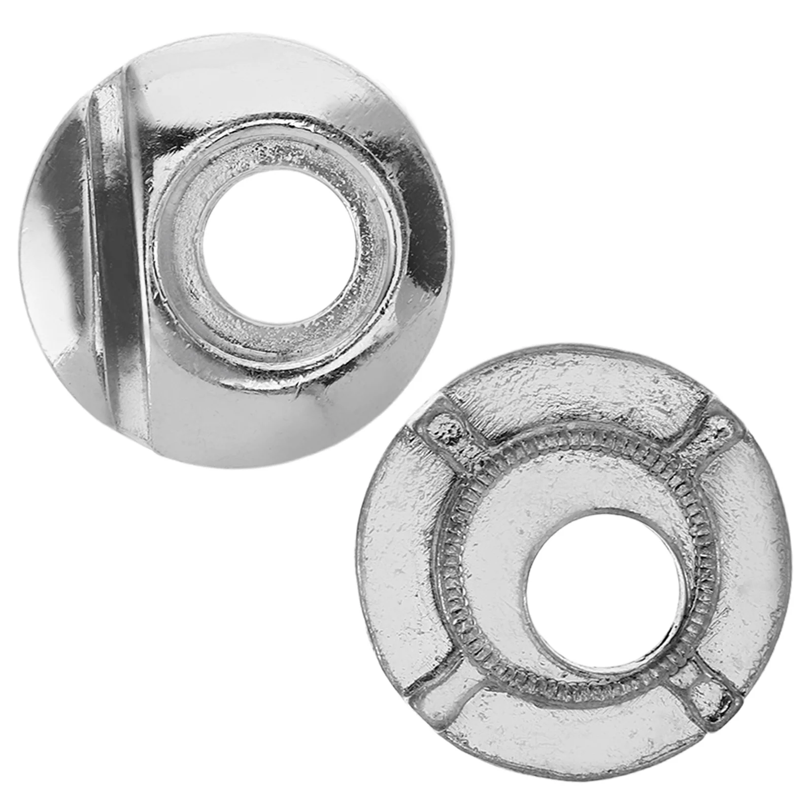 

2 Pcs Roller Skate Accessories Hole Buckle Shoe Scroll Wheel Silver Aluminum Alloy Metal Center