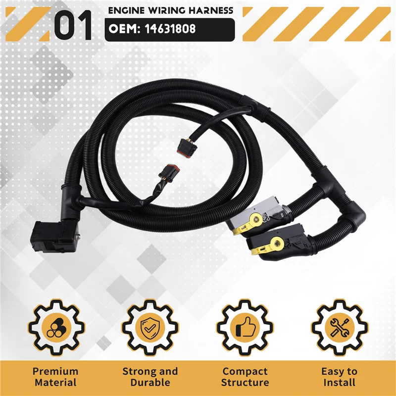 Auto para ec210b ec240b ec290b d6e d7e cablagem do motor novo 14631808 cablagem de conexão para controlador