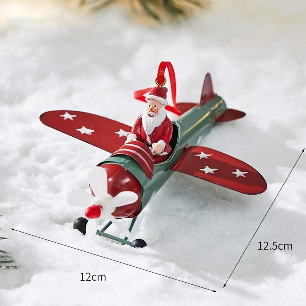 New Santa Clasu Christmas Hanging Decoration Mailbox Santa Claus Airplane Christmas Tree Ornament Pendant Cute Xmas Decor