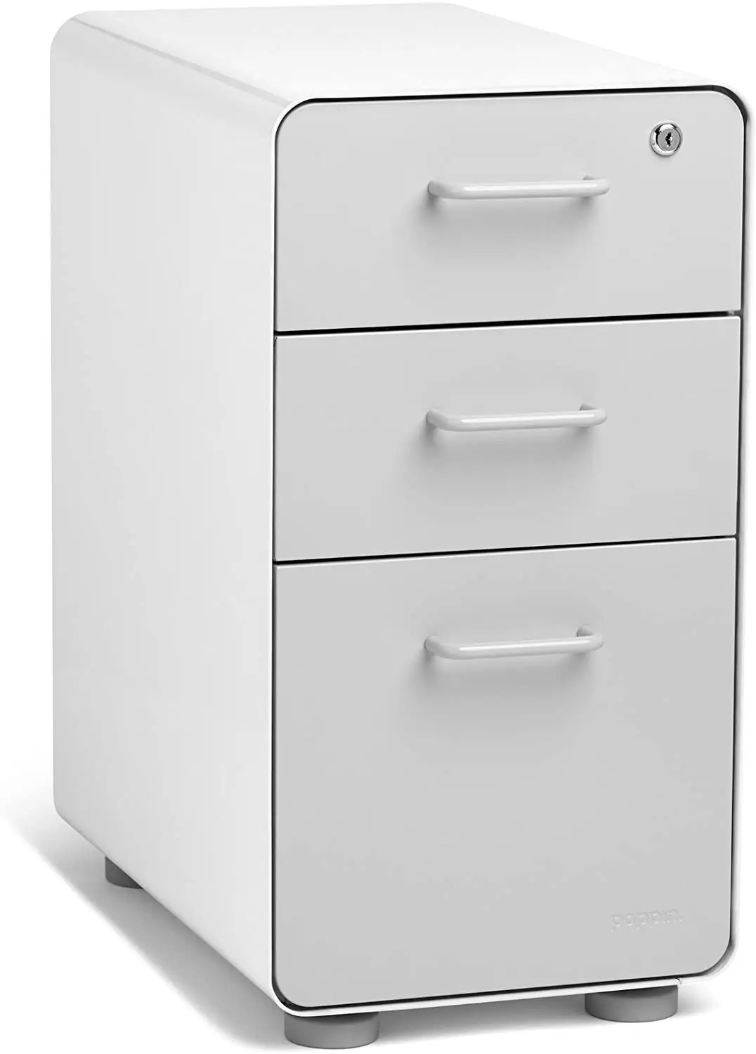 

3-Drawer Mobile File Cabinet With Utility & Letter Storage, Powder-Coated Steel, Fully Painted, 2 Keys, Customized
