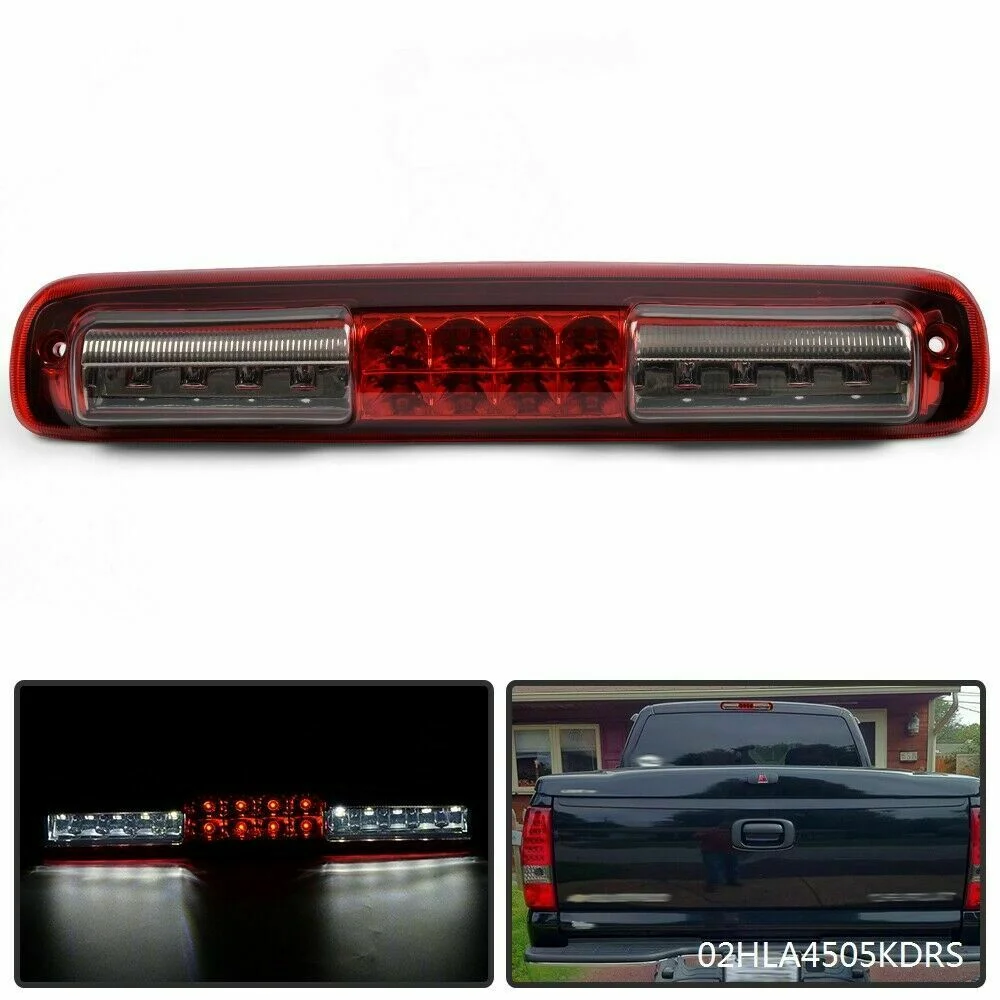 Fit For 1999-2006 Silverado Sierra Clear/Red Lens LED 3rd Brake Light Cargo Lamp