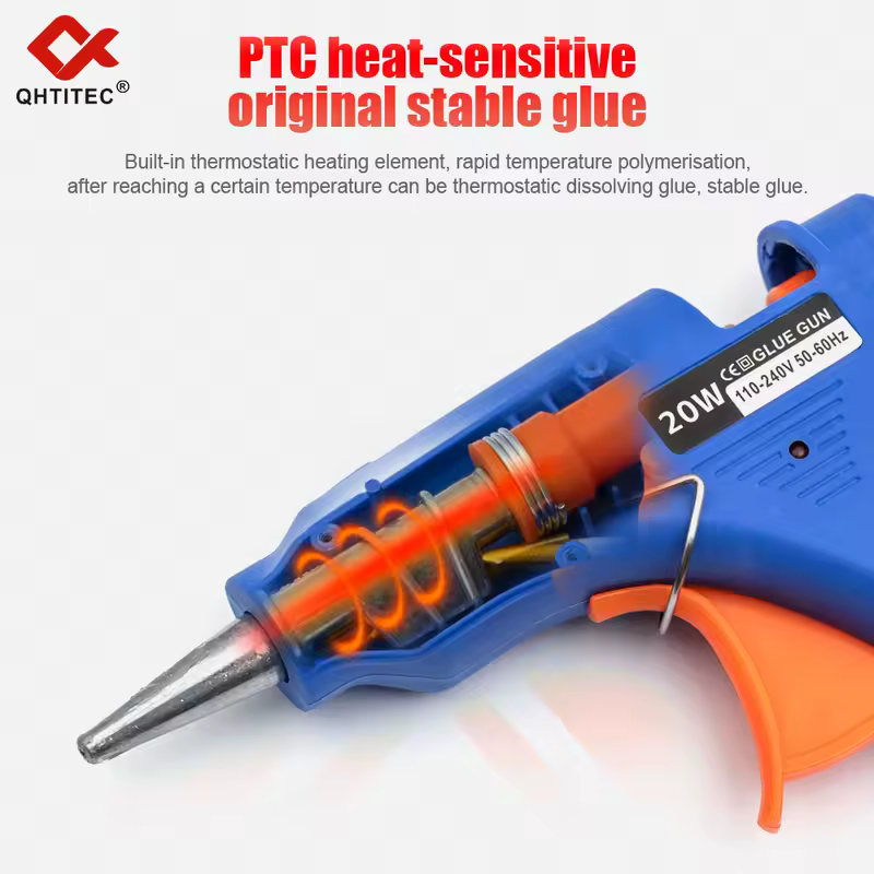 JCD 20W Hot Melt Glue Gun DIY Mini Household Industrial Guns Heat Temperature Electric Repair Tool with 20Pcs 7mm Glue Sticks - Image 3