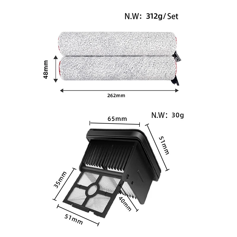 فرشاة ناعمة فلتر Hepa ل Dreame M13 / H13 / M12 برو يده مكنسة كهربائية لاسلكية قطع الغيار استبدال الملحقات