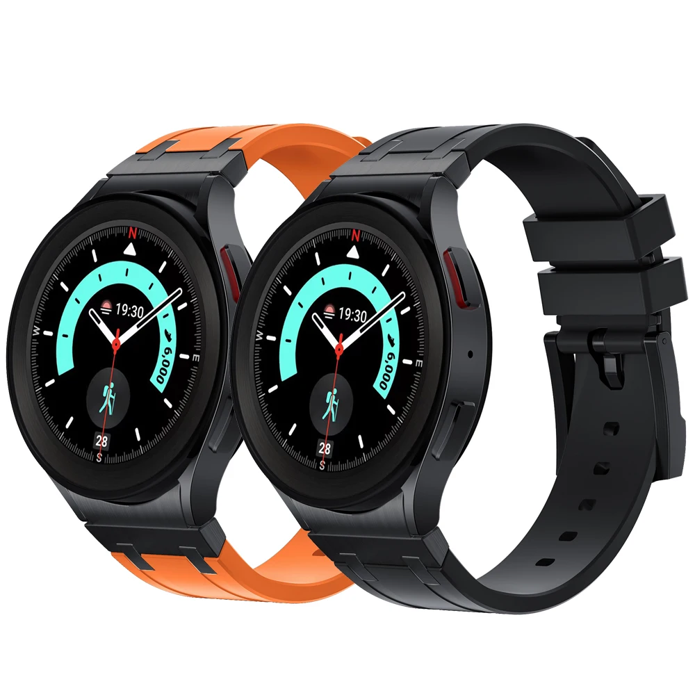 

Ремешок резиновый для Samsung Galaxy Watch 6 5 4 44 мм 40 мм 45 мм, мягкий браслет для Galaxy Watch 6 classic 5 Pro 46 мм 47 мм 43 мм