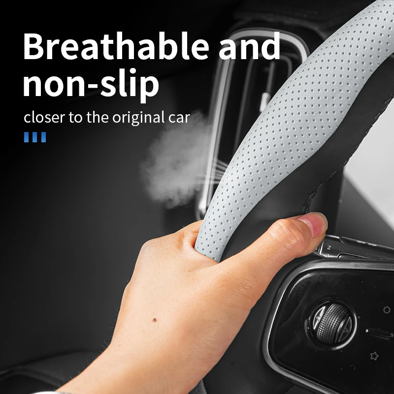 Car Steering Wheel Protector,360° Flexible Twistable,Scratch Resistant,Comfortable Grip,Fits Round/D-Shaped Steering Wheels