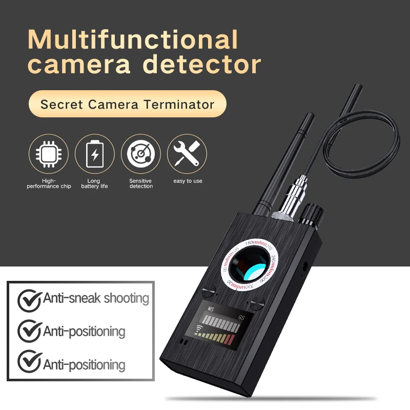 

Anti-Spy Wireless Camera Detector T9 Laser Infrared Scanner Hidden Pinhole Camera Detector Hotel Privacy Security Protection