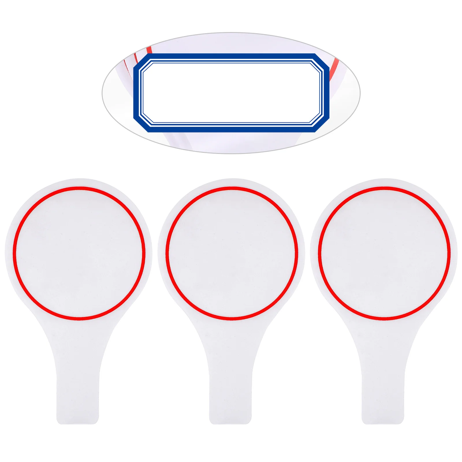 3Pcs Scoring Boards Blank Handheld Erasable Writing Scoreboard Small Whiteboards for Teaching Voting Refereeing