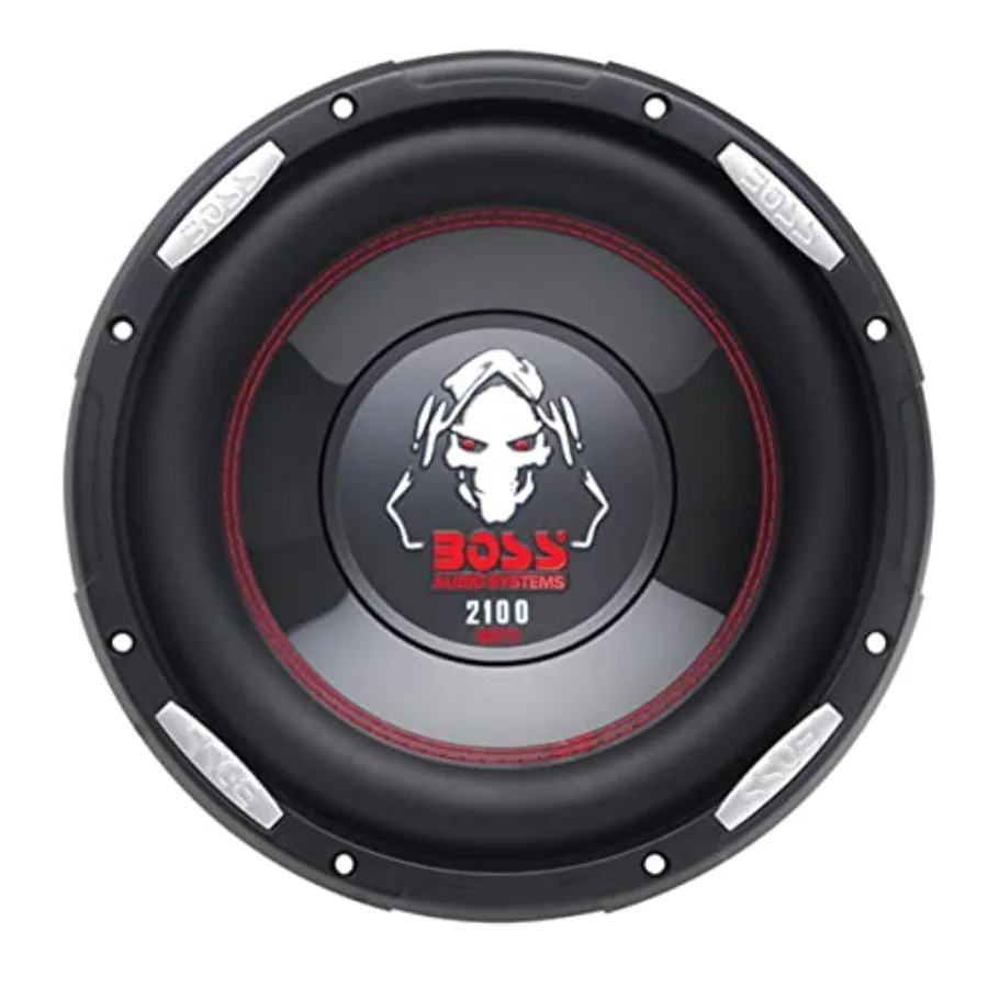 

Car subwoofer application, polypropylene cone, black, 2100W peak power and deep bass response