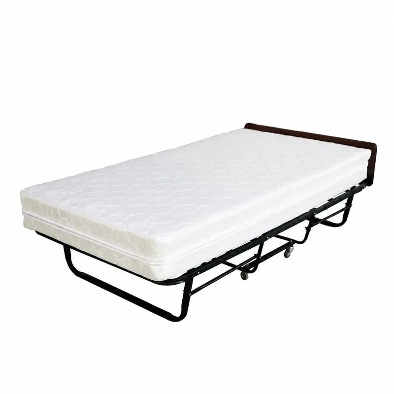 Zuozhou Spring Rollaway Bed Hotel Extra Bed Single Double Temporary Folding Bed with Storage for B&B Guest Room