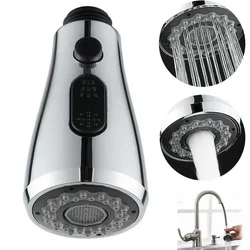 Universal  Kitchen Faucet Head Pull Out Shower Nozzle Sprayer Bathroom Sink Tap Replacement Accessory Black Silver Head Aerator